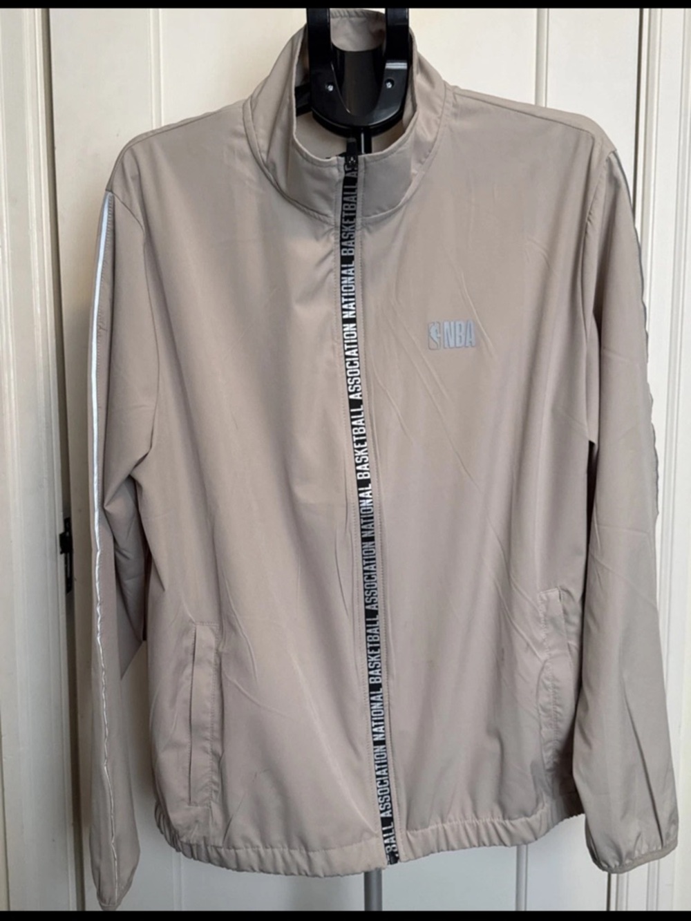 NBA Lightweight Tan Zip-Front Track Jacket